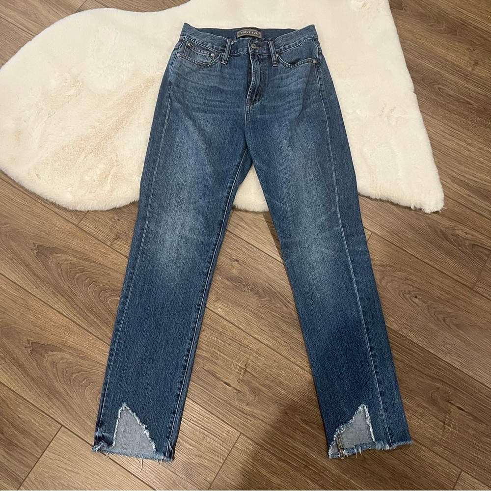 J. Crew Point Sur Asymmetrical Hem Jeans